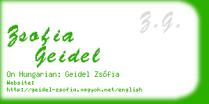 zsofia geidel business card