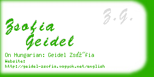 zsofia geidel business card